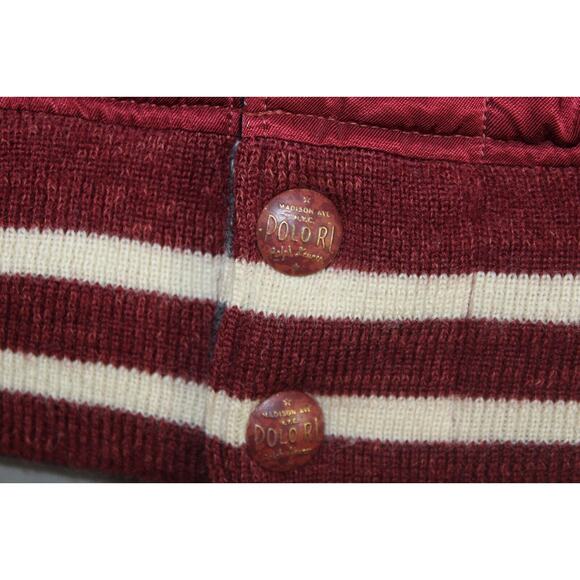 POLO Ralph Lauren Reversible Varsity Track Team P-Wing Satin Wool Jacket Large - Picture 4 of 14